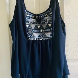 Charming Charlie Cold Shoulder Blouse